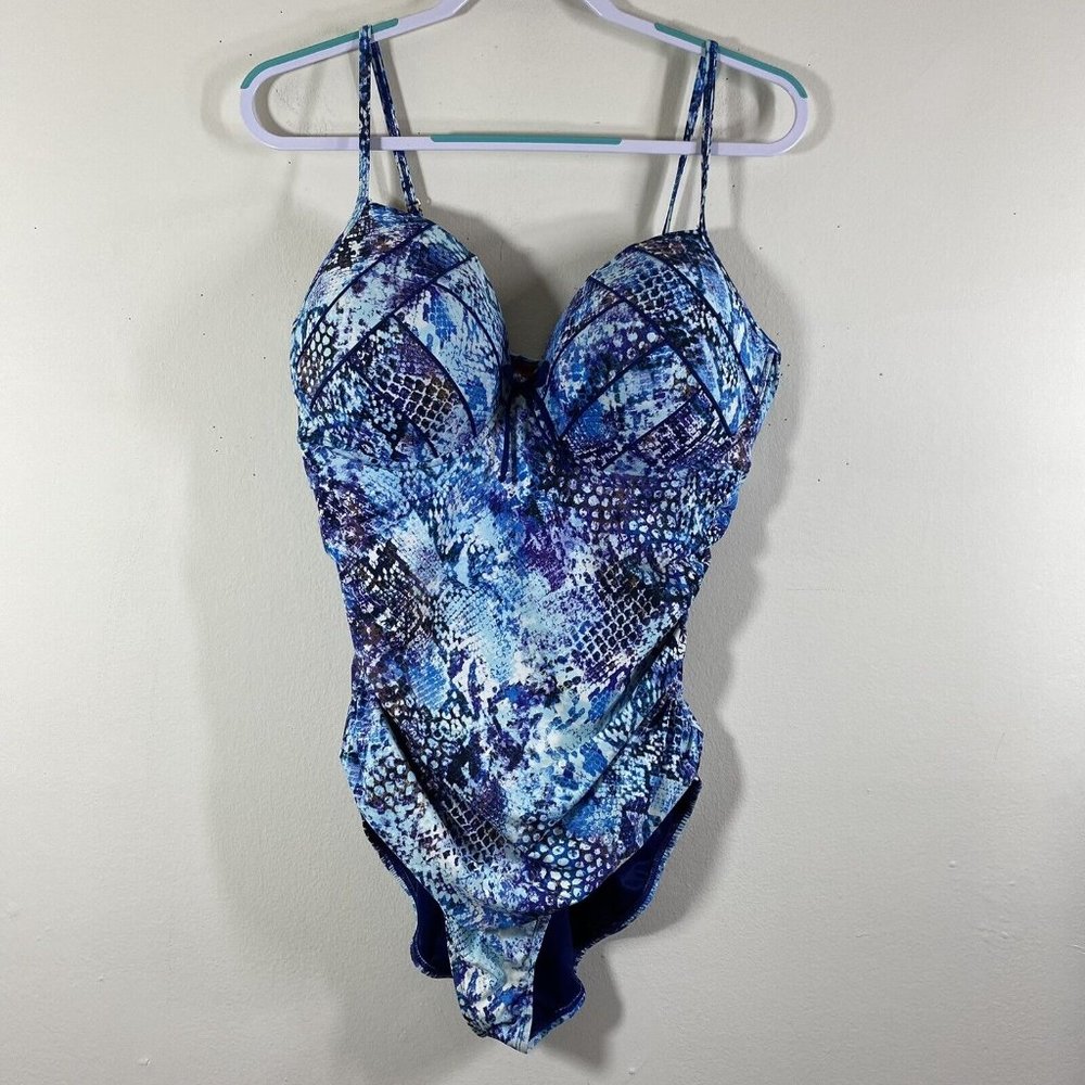 Spanx Blue Python Nile Bra-Llelujah Underwire One… - image 2